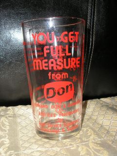  Measuring Glass Cup Advertising Edward Don & Co EXCELLENT 1 Cup Red