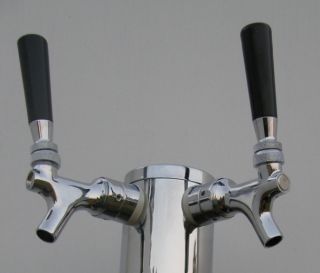 this is a brand new polished stainless steel dual beer tap