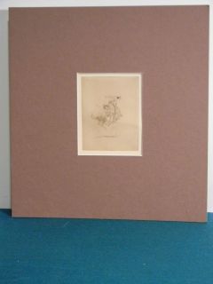 Edward Borein etching,drypoint A BAD HOSS (horse) well listed western
