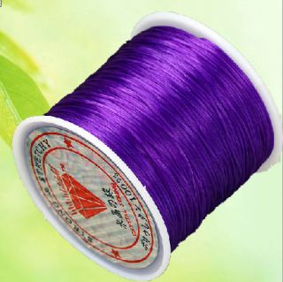 1Pc Purple Elastic Cord Wire Thread String Jewelry Making Findings 100