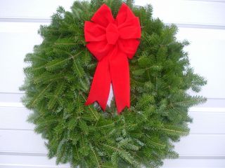 24" Fresh Maine Balsam Wreath with Bow