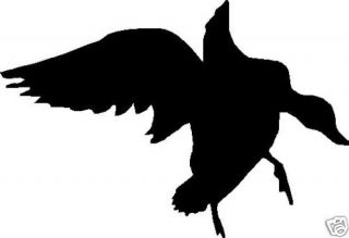  Silhouette Landing Duck Hunting Decal 7" x 5"