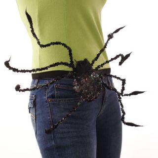 Creepy Furry Spider Belt Halloween Costume Accessory New Eek
