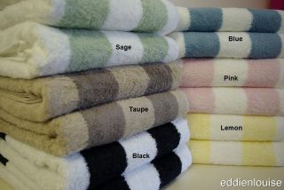Egyptian Cotton Yarn Dye Bath Sheets Stripes Several Colors to