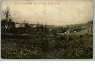 Berkley Springs WV Fruit Hill Castle Ruins c1910 Postcard