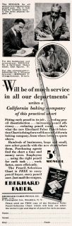 1929 Ad Eberhard Faber Mongol Pencil Office Business Writing