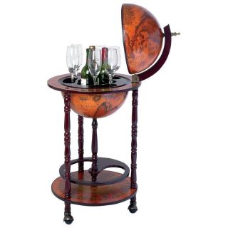 Beautiful New 330mm Free Standing Stand Included Wine Bar World Globe