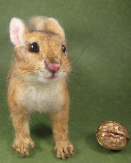  Felted Cute Fall Chipmunk Hickory by Artist Robin Joy Andreae
