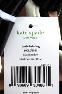 Kate Spade East Meadow Stevie Nylon Brown Gingham Check Baby Diaper