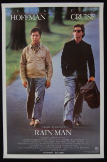 RAINMAN 1988 Dustin Hoffman, Tom Cruise ORIGINAL ADVANCE 1SHT MOVIE
