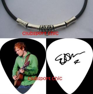 ED SHEERAN SIGNED GUITAR PICK NECKLACE THE A TEAM LEGO HOUSE