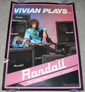 VIVIAN CAMPBELL KRAMER NIGHT SWAN guitar RANDALL amp 1988 ad promo