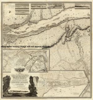 1815 Huge Wall Map Quebec Montreal Canada Eastern US
