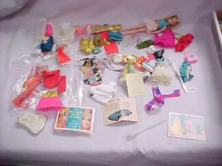 Large Lot of Assorted Topper Dawn Dolls Clothes and Accessories
