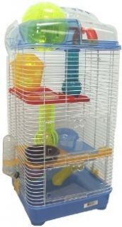 Dwarf Hamster Rodent Mouse Mice Critter Play House Cage H3030 Blue