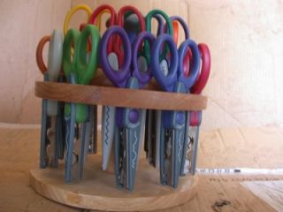 20 kraft edgers wood carrousel scrapbook scissors