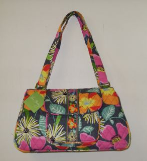vera bradley edie satchel handbag in the jazzy blooms pattern this bag