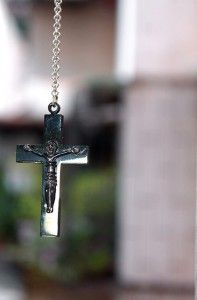  Jesus Black Cross Pendant Necklace Edison Chen 