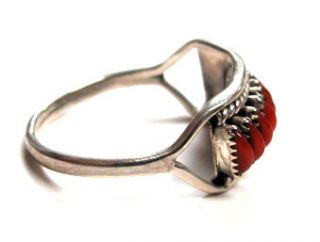 Edith Tsabetsaye Coral Needlepoint Ring Collectors