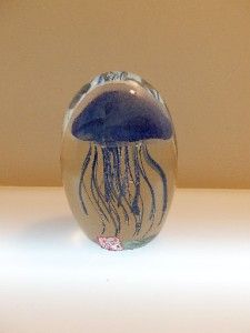 Dynasty Glass Jellyfish 4 Glow Paper Weight Paperweight Figural
