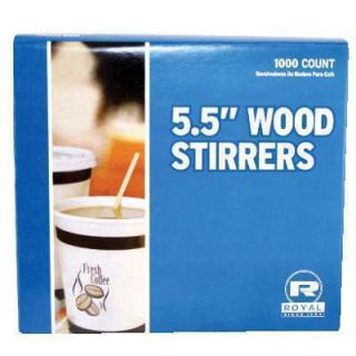 Royal Wood Wooden Coffee Stir Sticks 5 5 Woodgrain 1000 Stirrers Box