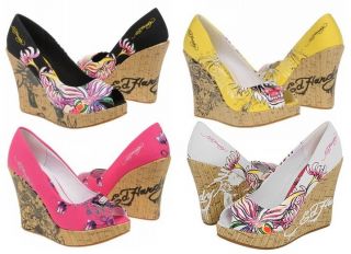 Ed Hardy Casablanca Womens Wedge Shoes All Sizes