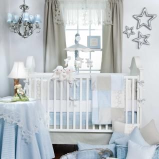  Gingham Elegant Nursery Infant Boy 5pc Crib Bedding Set Collection