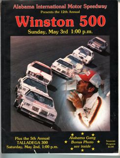 Alabama Speedway Winston 500 PGM 1981 NASCAR Petty Earnhardt Waltrip