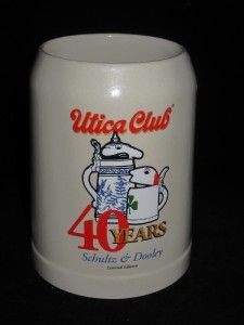 Utica Club Stein 40th Anniversary Schultzltd Ed Germany