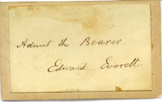 SR351) Edward Everett Cdv & Autograph (12/16Nov)