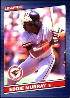 1986 Leaf Donruss Eddie Murray Baltimore Orioles HOF Partial Blank