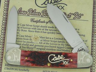 Set 2001 082 250 Silver Script Scrolled Bolsters Knife 62131 SS