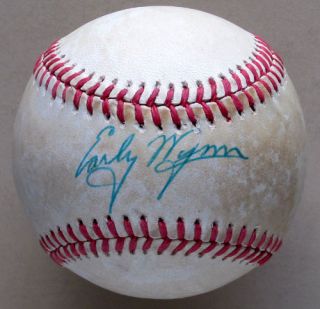 Early Wynn Indians HOF Hand Signed Official A L Bobby Brown Baseball