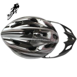 New 2012 Mens Bicycle Helmet PVC EPS Black with Silver Bike Cycling