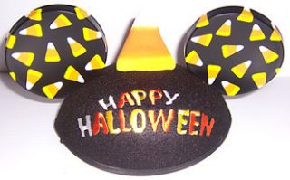 DISNEY PARKS MICKEY MOUSE HAPPY HALLOWEEN CANDY CORN EARS HAT