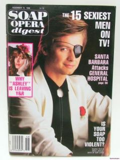Soap Opera Digest Magazine Nov 1988 Rue McClanahan Steve Kanaly TVs