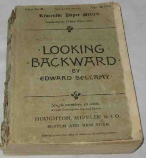 Looking Backward 1889 Edward Bellamy Antique Book