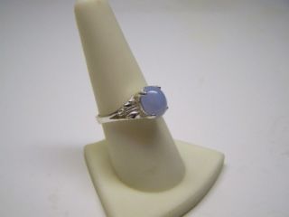 Modern Style Ellensburg Blue Agate Ring 9x7mm Oval Top Gem Sz 7