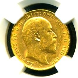 1909 P Australia Edward VII Gold Coin Sovereign NGC