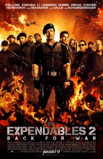 The Expendables 2 Movie Poster 1 Sided Original 27x40 Sylvester