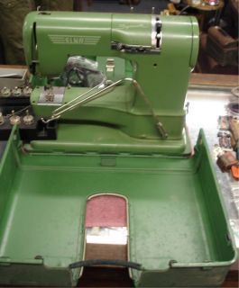  Vintage Green ELNA Sewing Machine 1950s