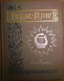 1886 The Earls Return Owen Meredith Illus Poetry Book