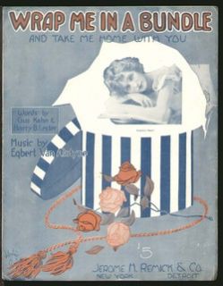 Wrap Me in A Bundle 1914 Claudia Tracy Vintage Sheet Music