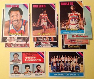  Topps Washington Bullets NBA Team Set EX to NM Elvin Hayes Wes Unseld