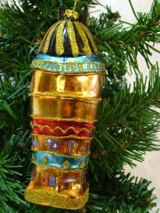New Glass Gold Ancient Egyptian Anubis Jackal Headed God Christmas