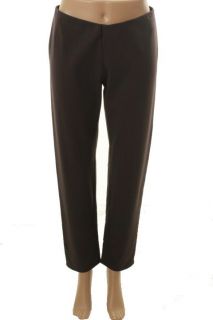 Eileen Fisher New Brown Knit Stretch Elastic Waist Slim Casual Pants