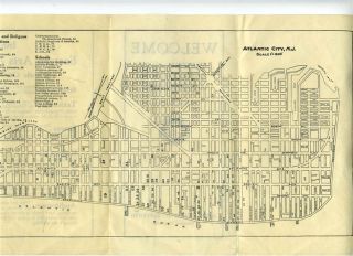 1931 Atlantic City Map and Guide for Eastern Arts Association
