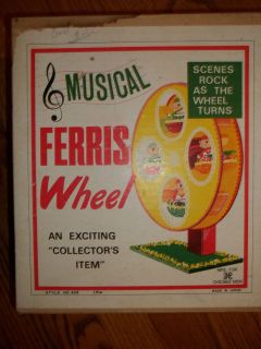 Vintage Christmas Decoration Ferris Wheel MUSICAL Original Box
