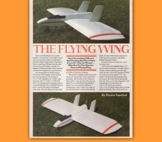 Radio Control Plan FLYING WING RC electric Model Airplane Plans