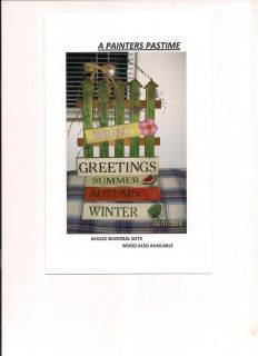 WOOD PATTERN PACKET  SEASONAL WELCOME BY A PAINTERS PASTIME